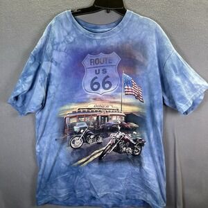 The Mountain Men's T-shirt Blue Route 66 Diner Retired Logo XL‎